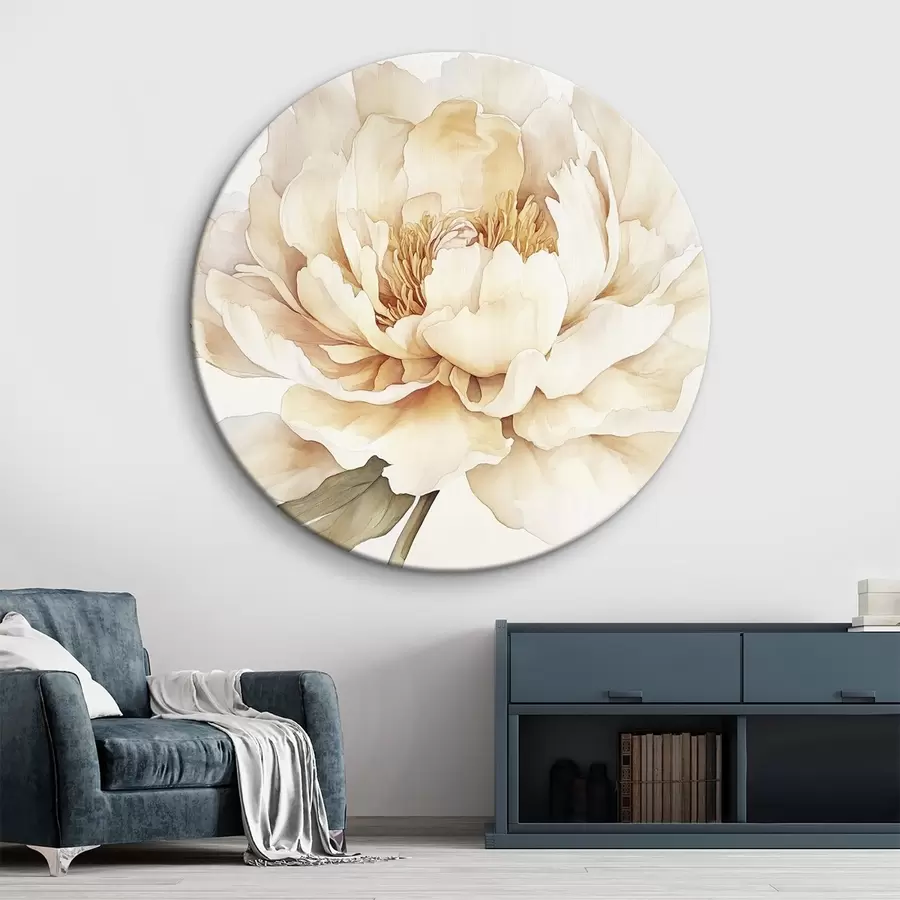 Pilt Kaunis pojengilill, pehmed kreemjad värvid, akvarellstiilis r42201