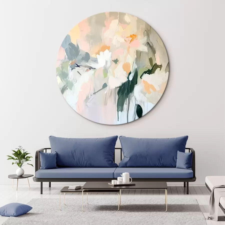 Pilt Abstraktne joonistus, akrüülstiilis, pehmed looduslikud värvid r42204