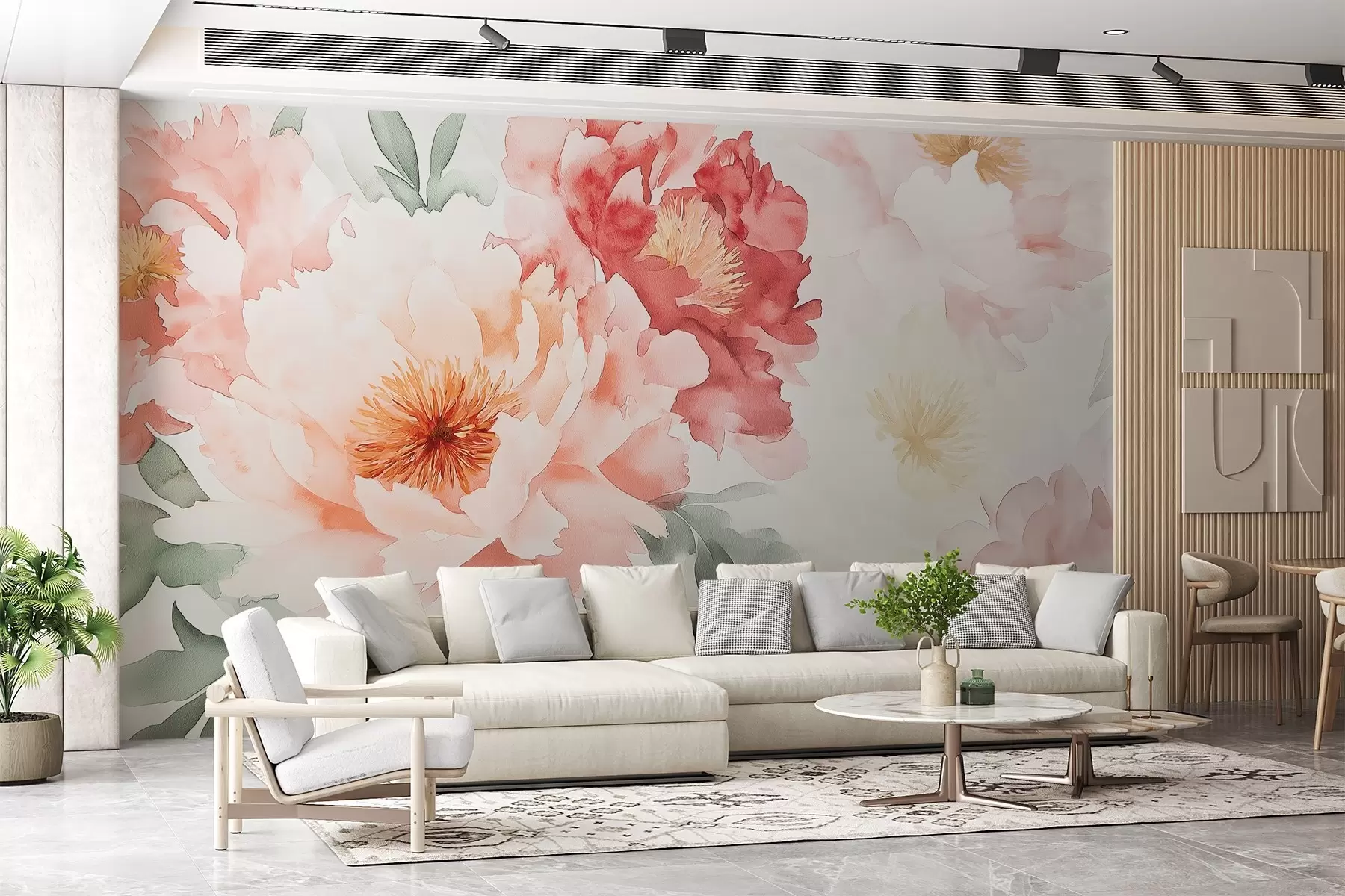 Fototapeedid Suured õrnad akvarellploomid w08571