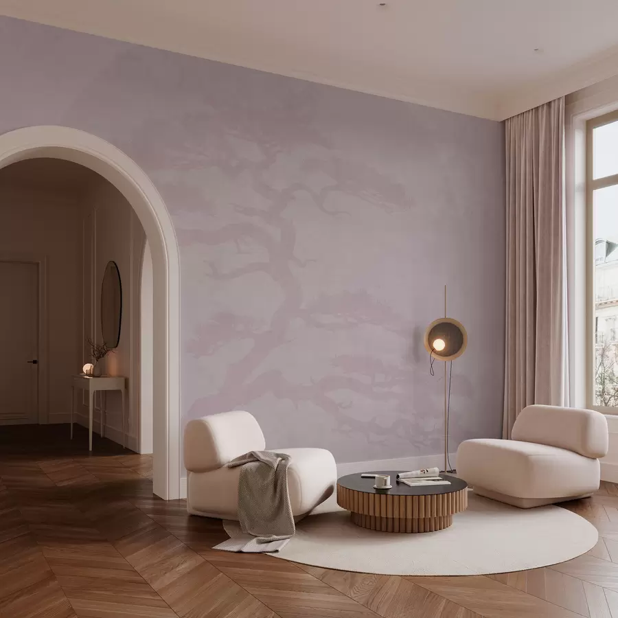 Fototapeedid Jaapani bonsai puu ja geomeetria grunge taustal w08554v2