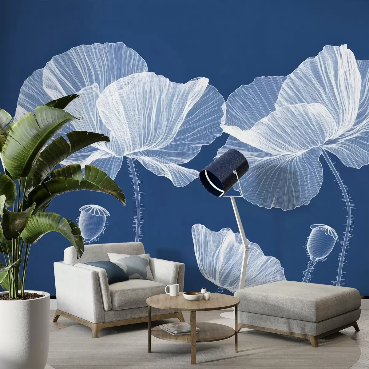 Fototapeedid Värvitud metsikud moonid aias w02622