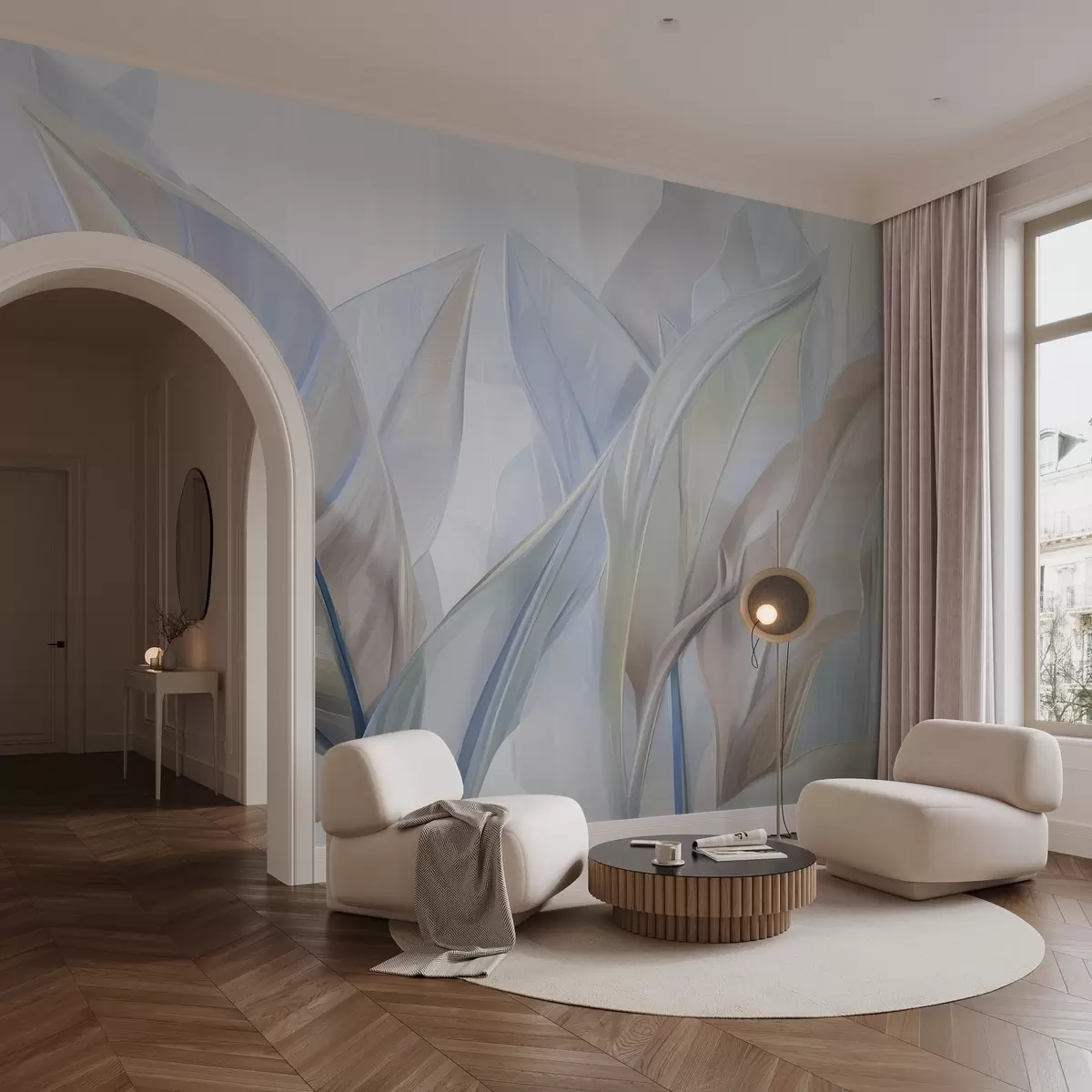 Fototapeedid Stiliseeritud mitmevärvilised lehed w02624v1