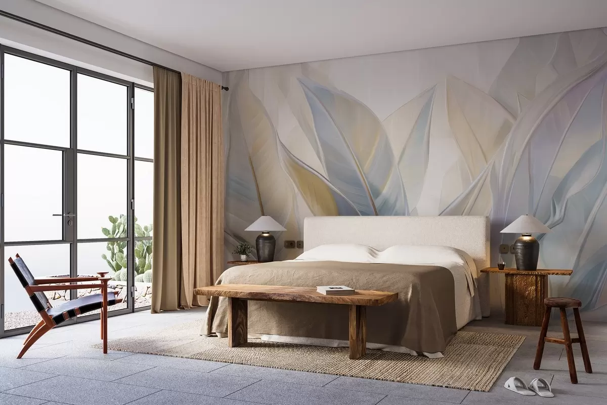 Fototapeedid Stiliseeritud mitmevärvilised lehed w02624v2