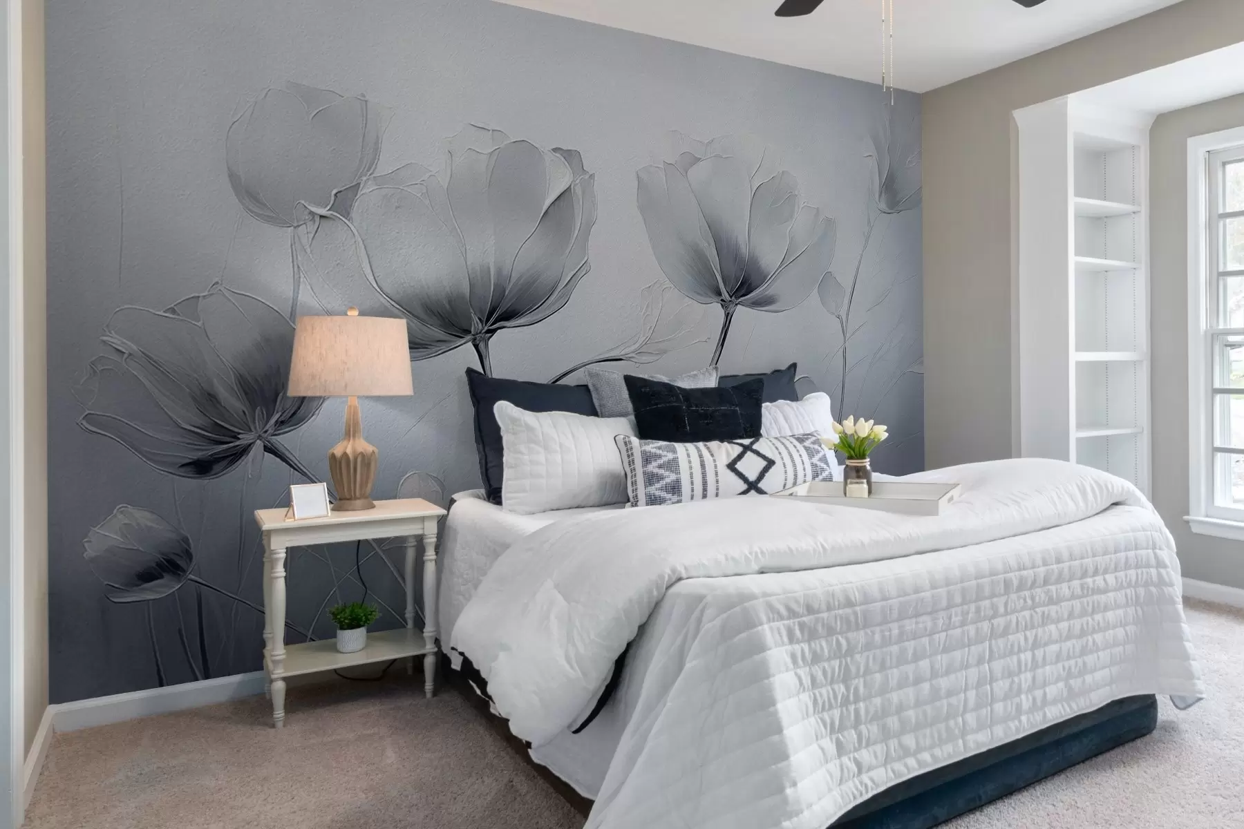 Fototapeedid Lilled seinal grunge stiilis w02625