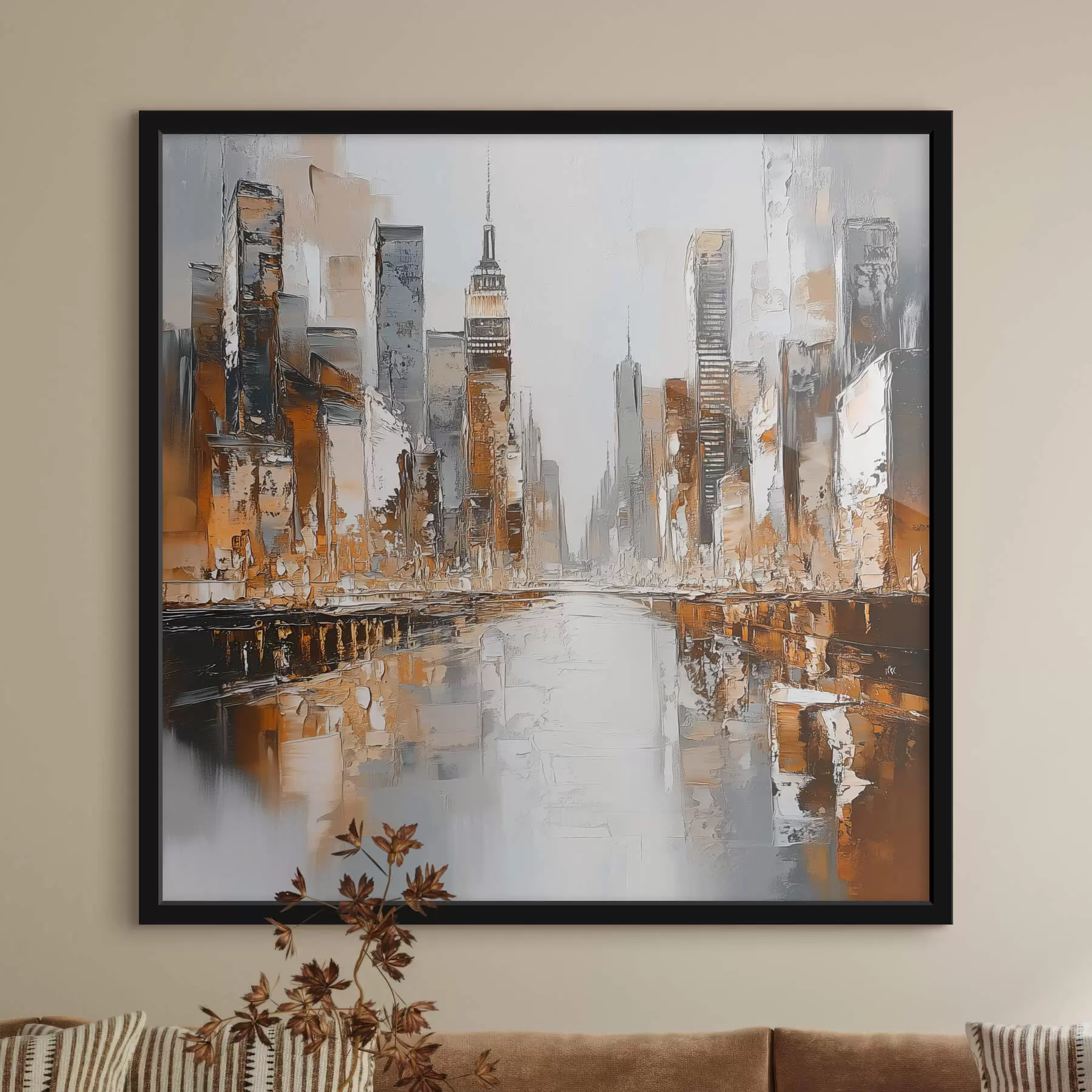 Fototapeedid Abstraktne linn koos pintslitõmmete imitatsiooniga f42133