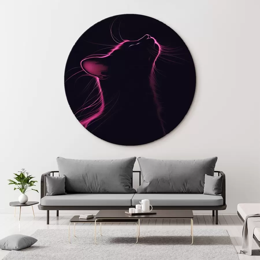 Pilt Roosa neoonkass mustal taustal r40994