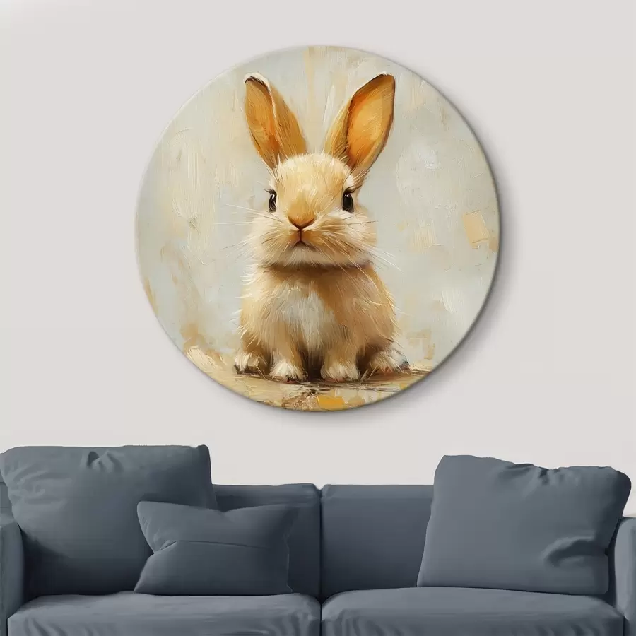 Pilt Beežikas jänes heledal taustal, millel on julge pintslitõmme r41000