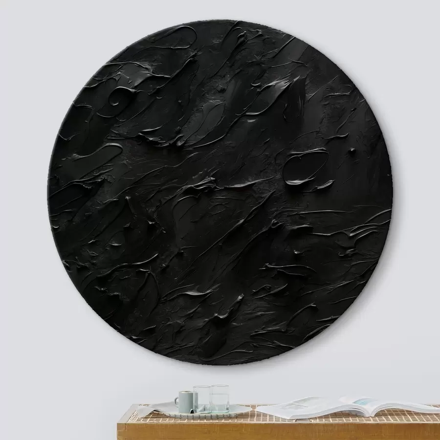 Pilt Abstraktsioon mustade õlivärvidega r41024