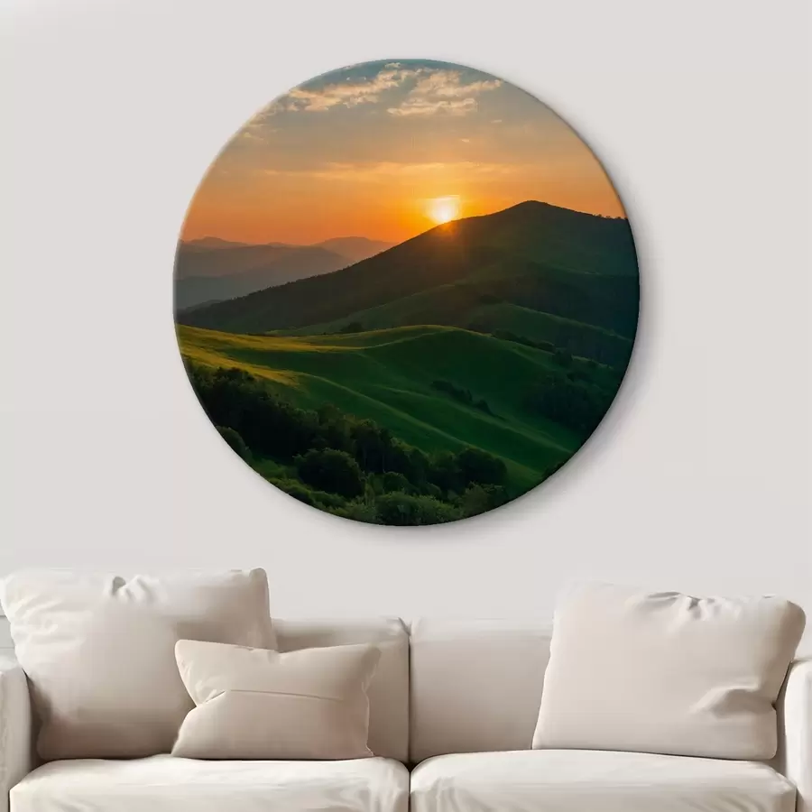 Pilt Vaade ülevalt päikeseloojangul r41045