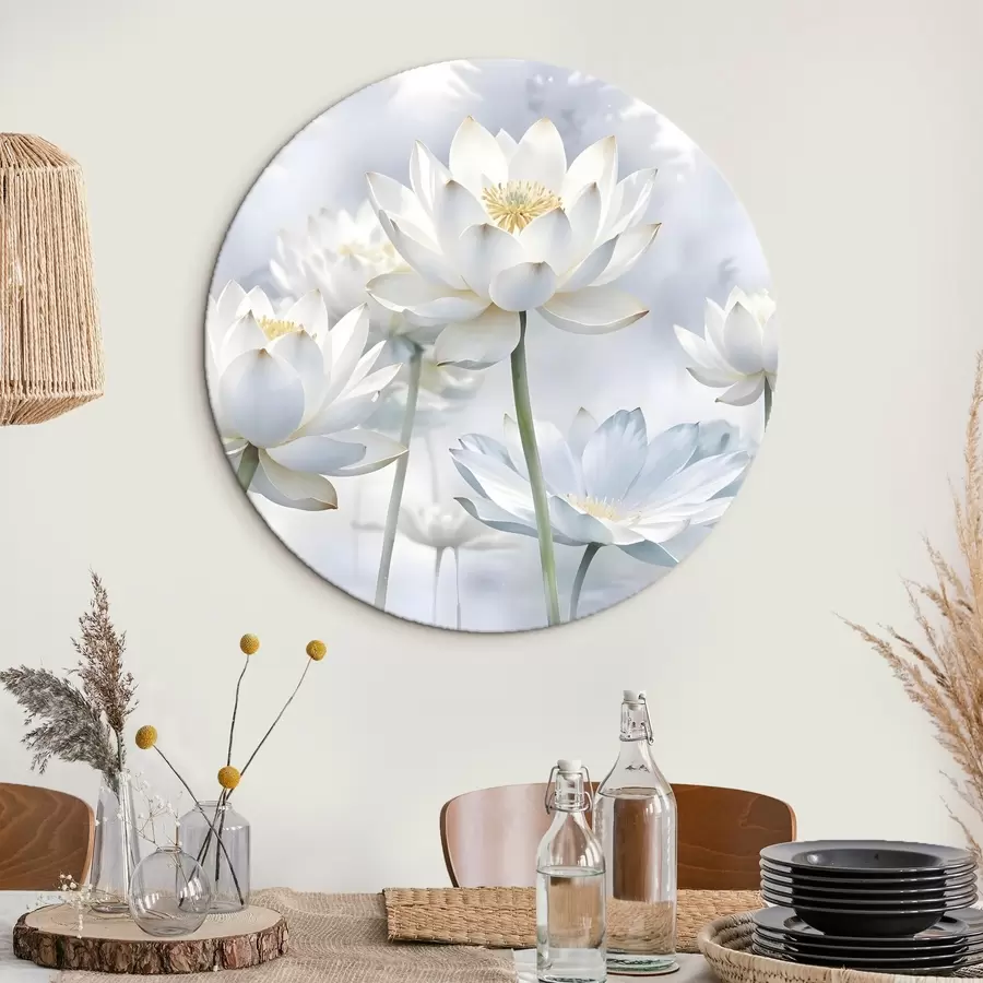 Fototapeedid Valge pastell Lootose lilled udune abstraktne akvarell taustal r41100