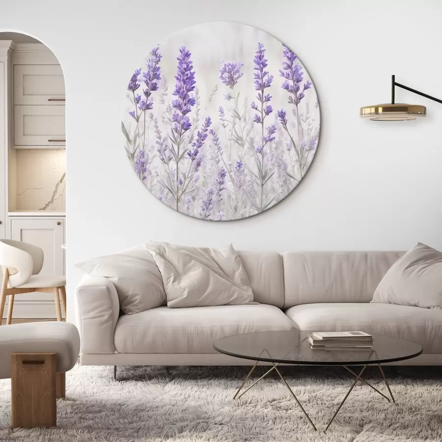 Pilt Lilla lavendlilillede väli hägusel taustal r41265