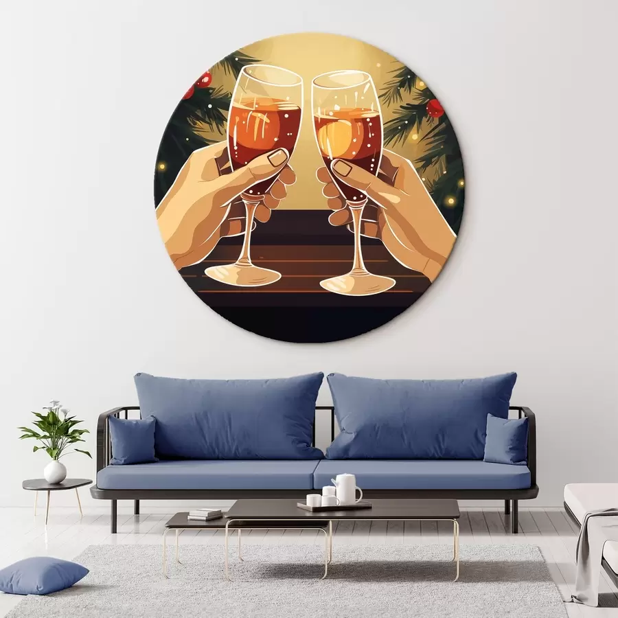 Pilt Šampanjaklaasid, tähistamine, uusaasta, jõulutuled r41372