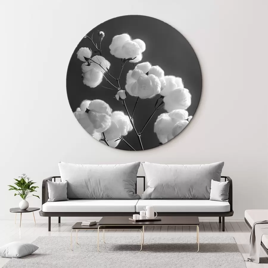 Pilt Puuvillased oksad, must-valge versioon r41429