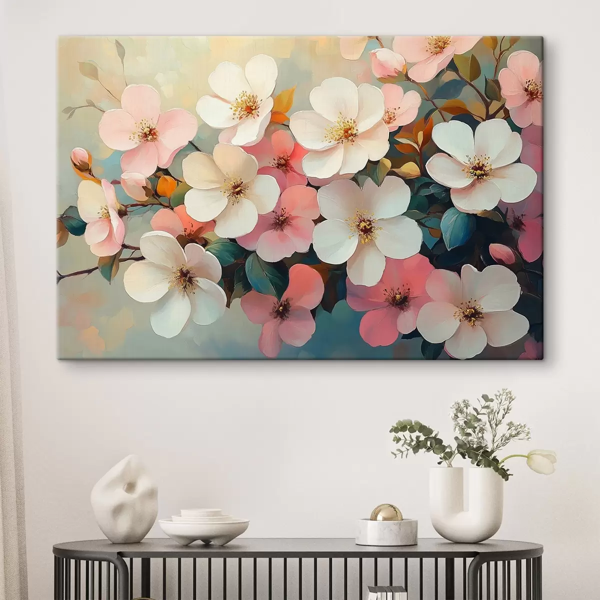 Pilt Valged ja roosad lilled s42330