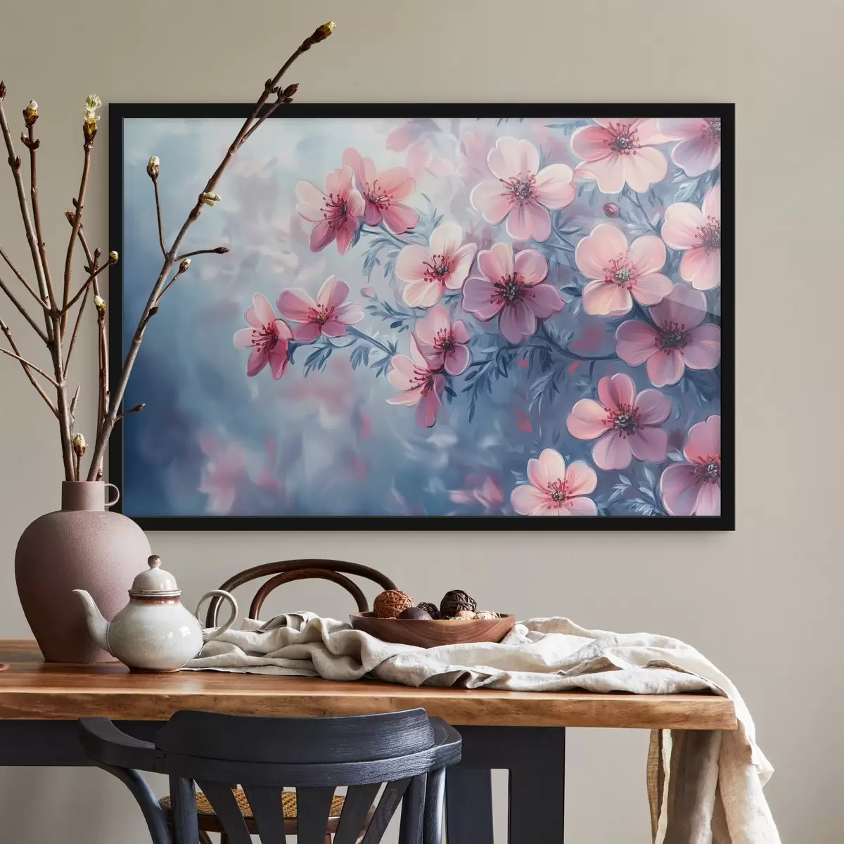 Plakat Õrnroosad õied f42322