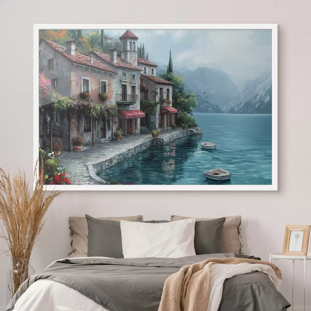 Plakat Maja järve kohal mägedes f42334