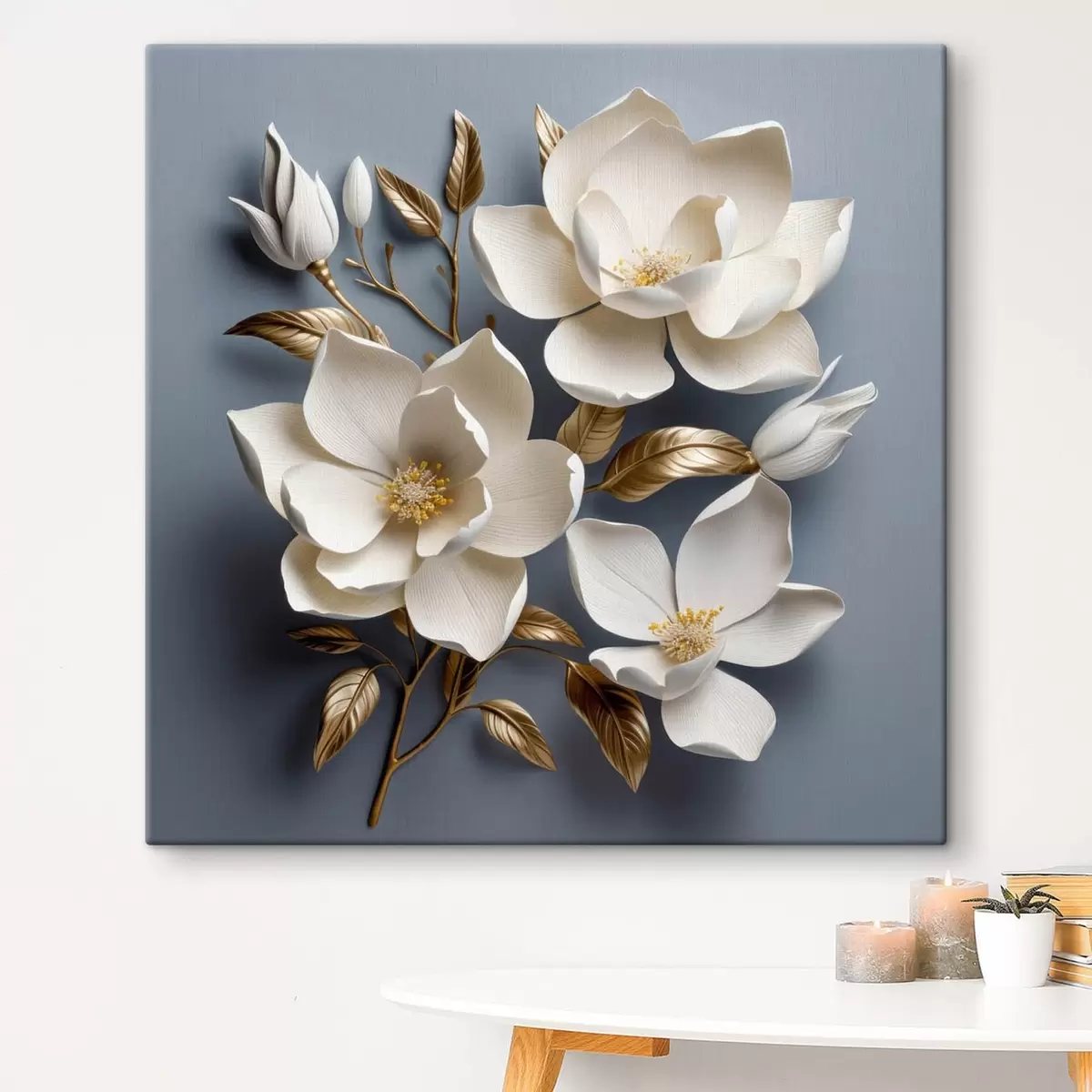 Pilt Suured lilled helehallil taustal s42174