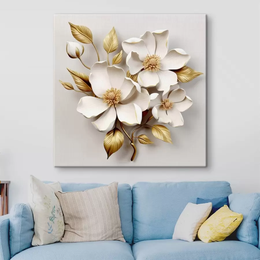 Pilt Suured lilled heledal taustal s42175