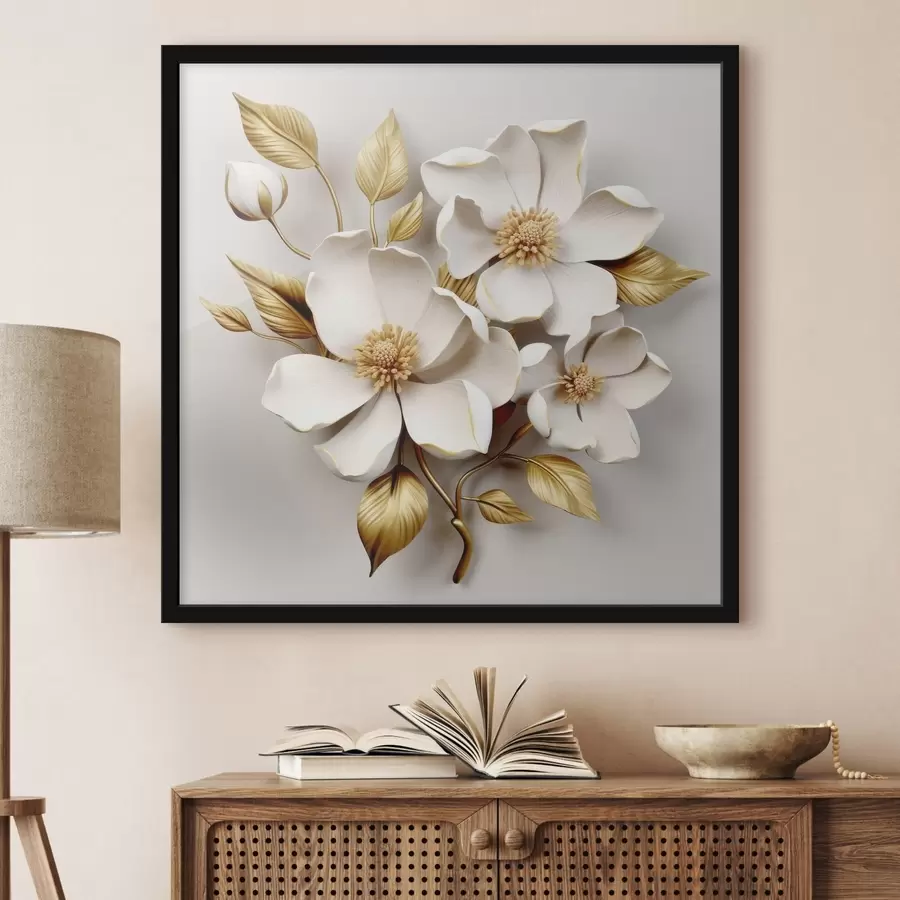 Fototapeedid Suured lilled heledal taustal f42175