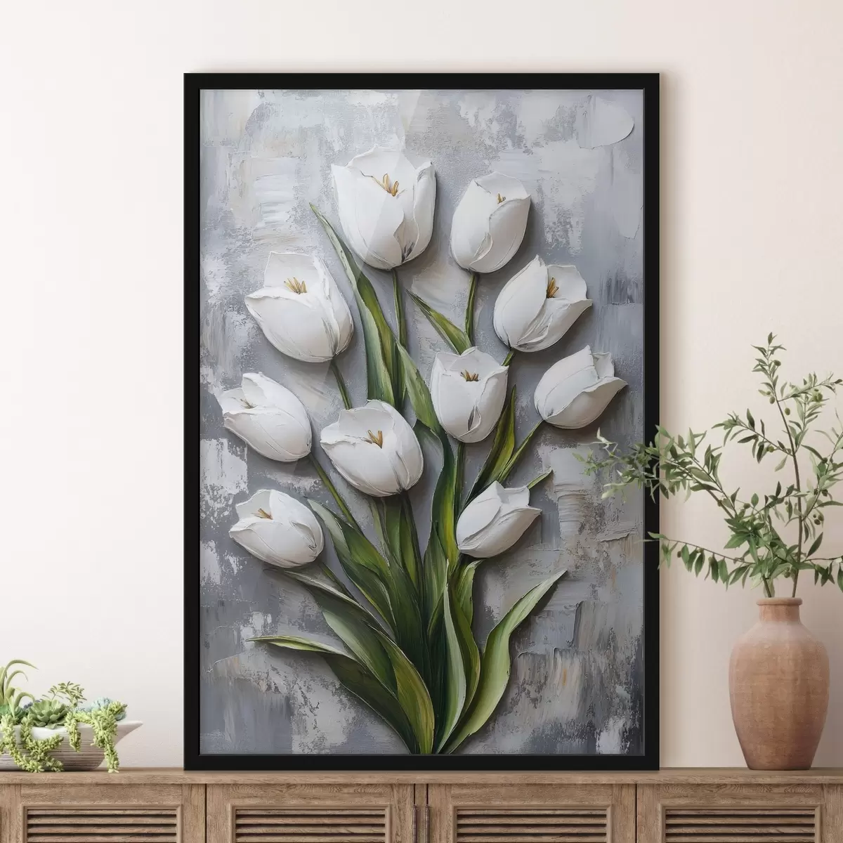 Plakat Lilled, tulpide kimp, modelleerimise imitatsioon f42176