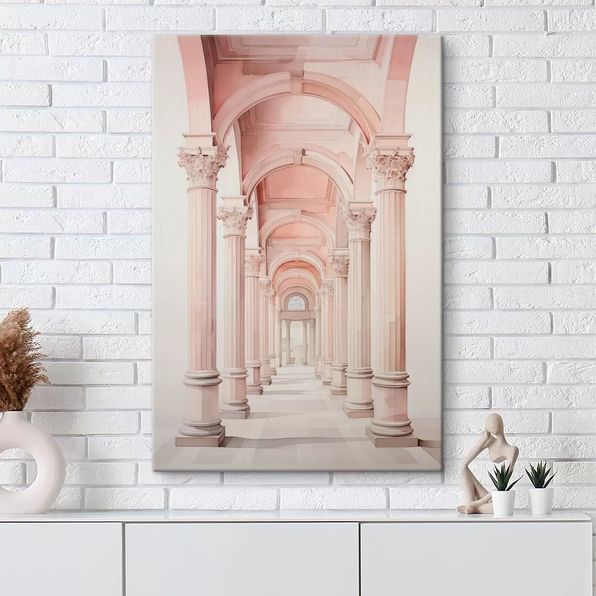 Pilt Arhitektuurne struktuur koos veergudega, mis imiteerib akvarellidega s42361