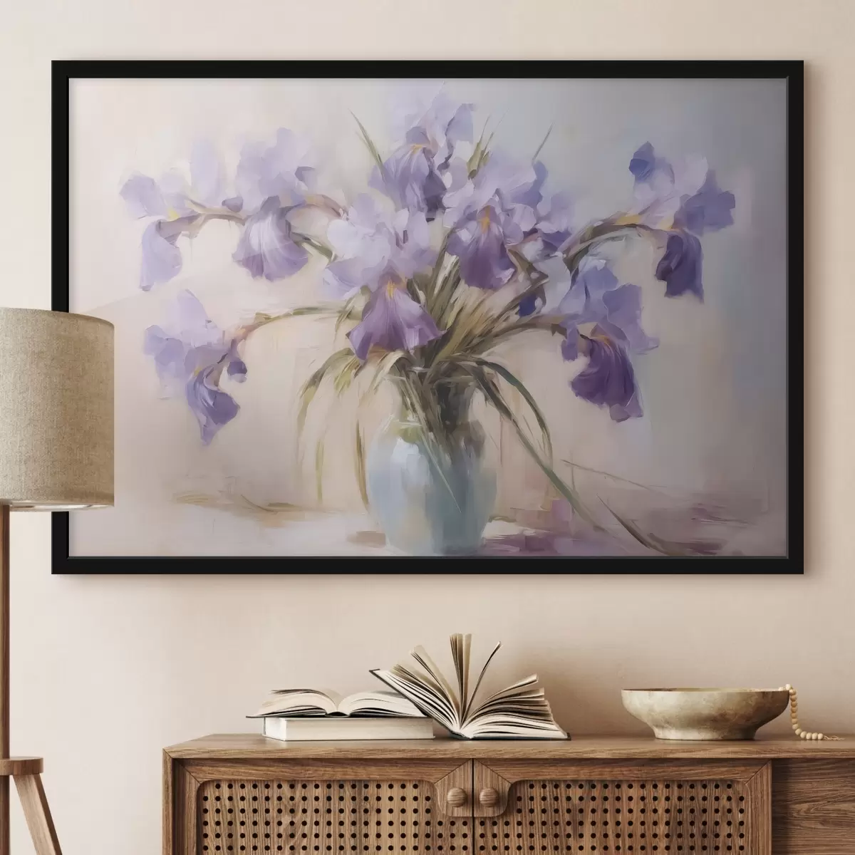 Plakat Iirised vaasi imitatsiooni maalimine f42357