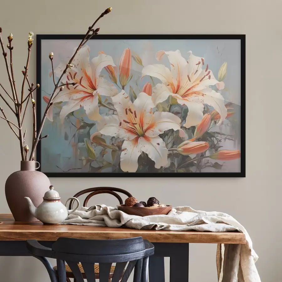 Fototapeedid Metsikud liiliad suur imitatsioonimaal f42367