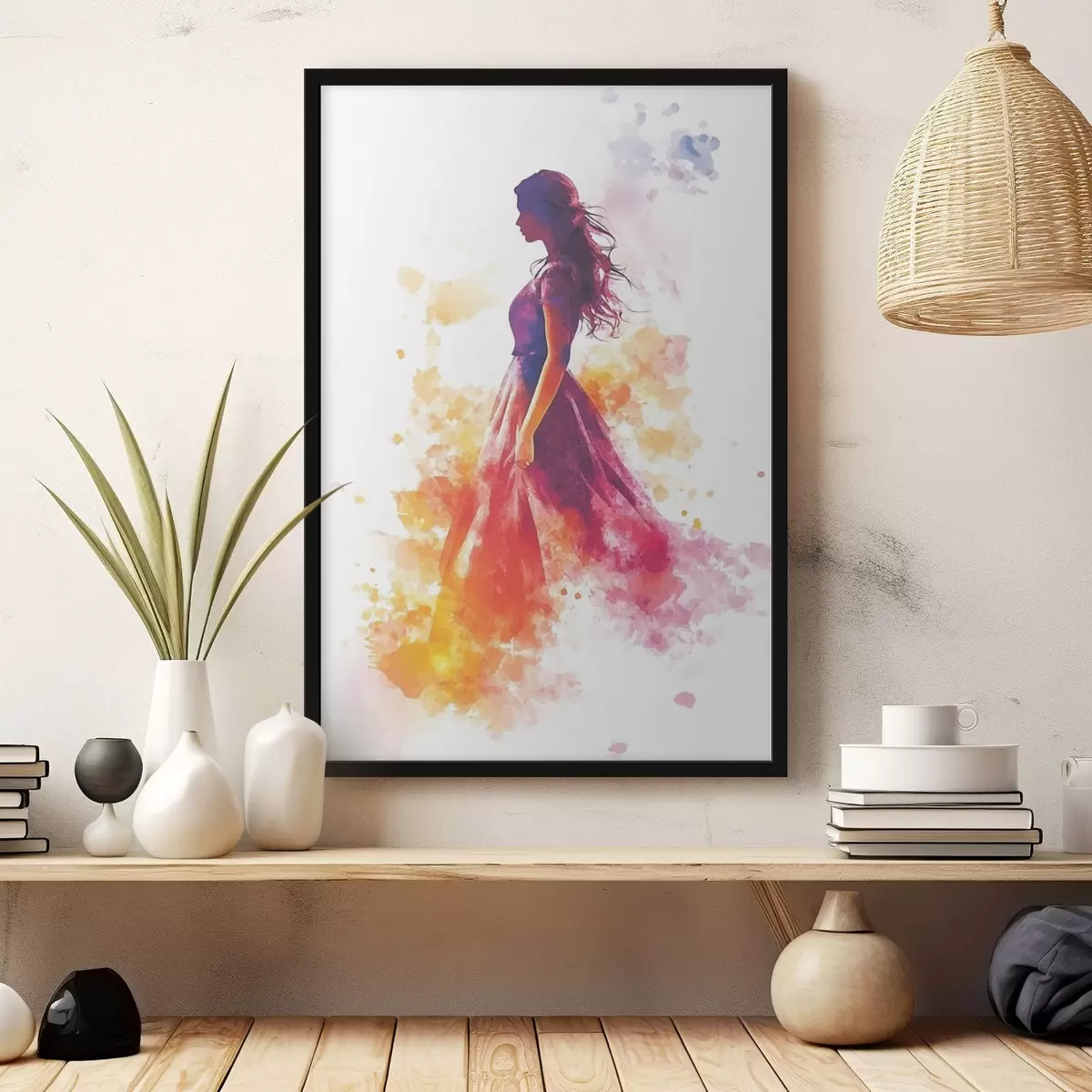 Plakat Tüdruku portree akvarellistiilis f42080