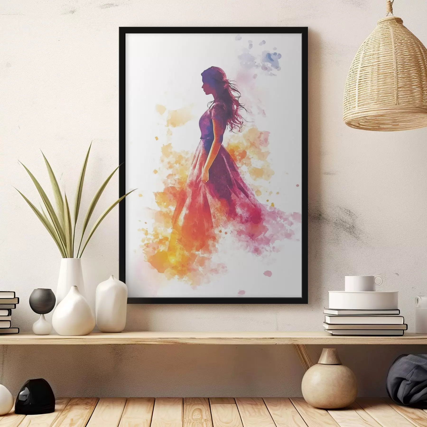 Fototapeedid Tüdruku portree akvarellistiilis f42080