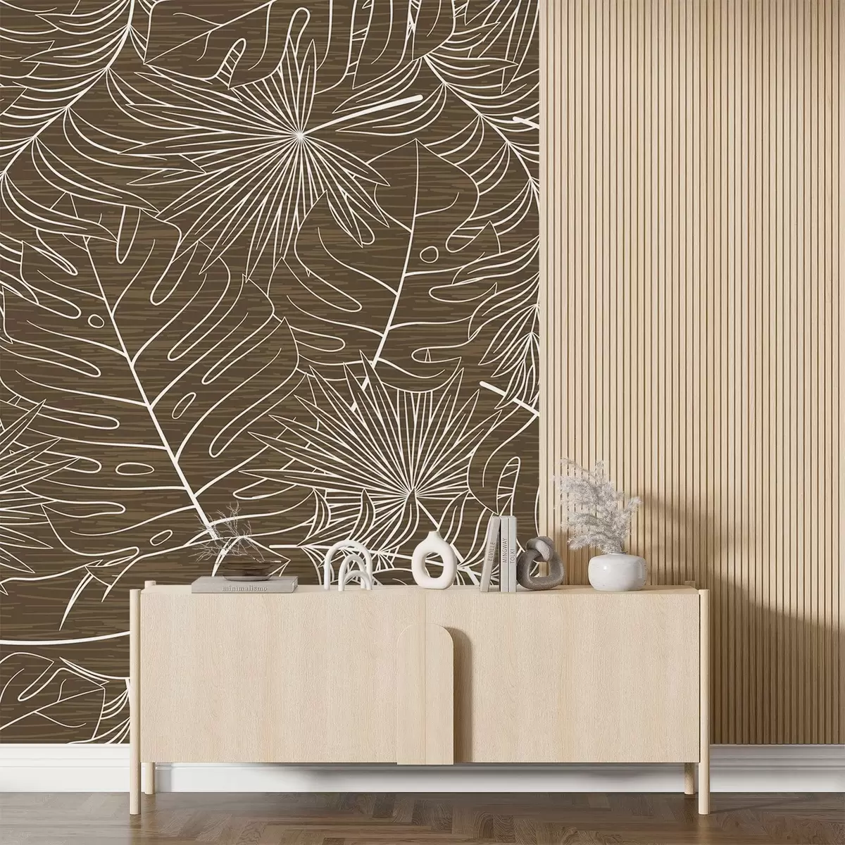 Fototapeedid Troopilised lehed graafilises stiilis w02695v2