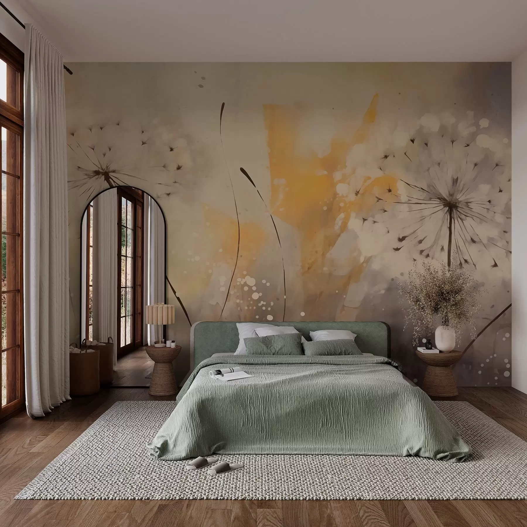 Fototapeedid Pastellvärvides hägused võililled w02699