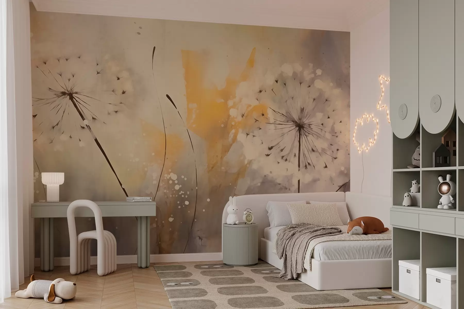 Fototapeedid Pastellvärvides hägused võililled w02699