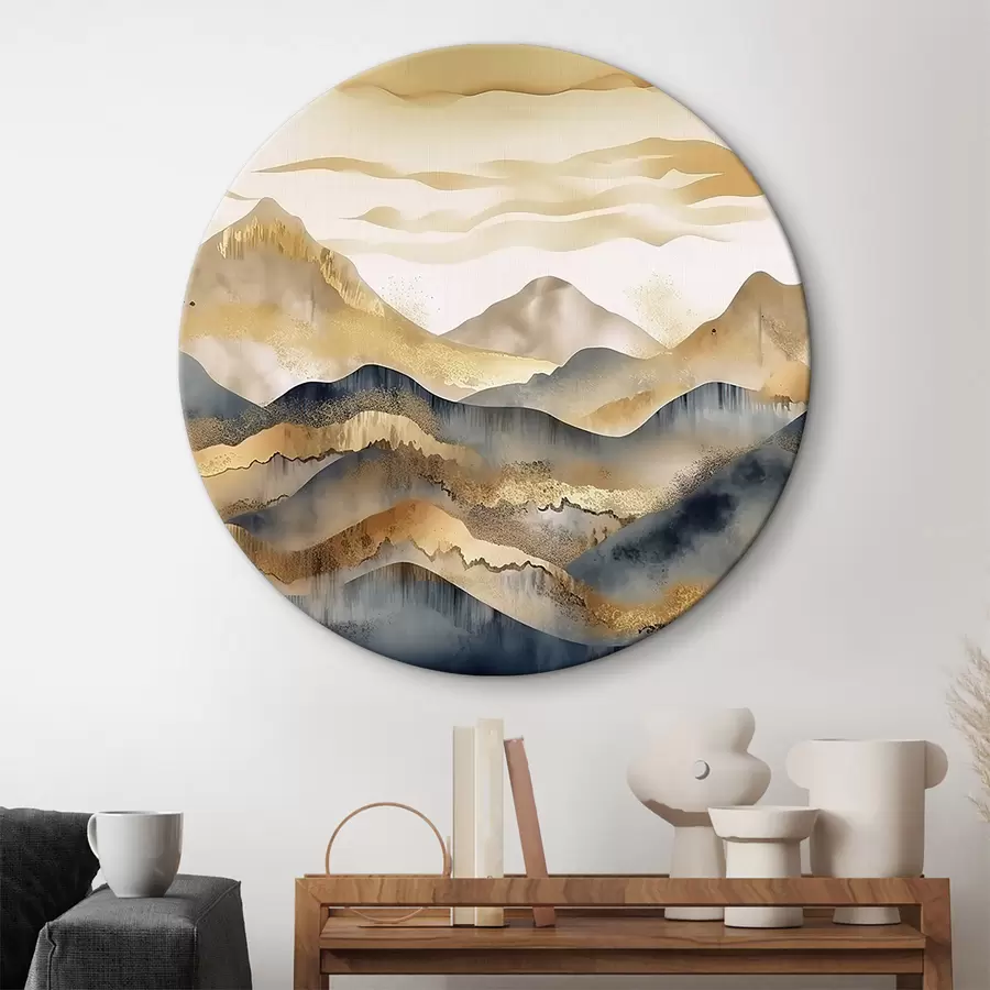 Pilt Abstraktne taust mägedest beež ja halli värvides elementidega valgel taustal r34462