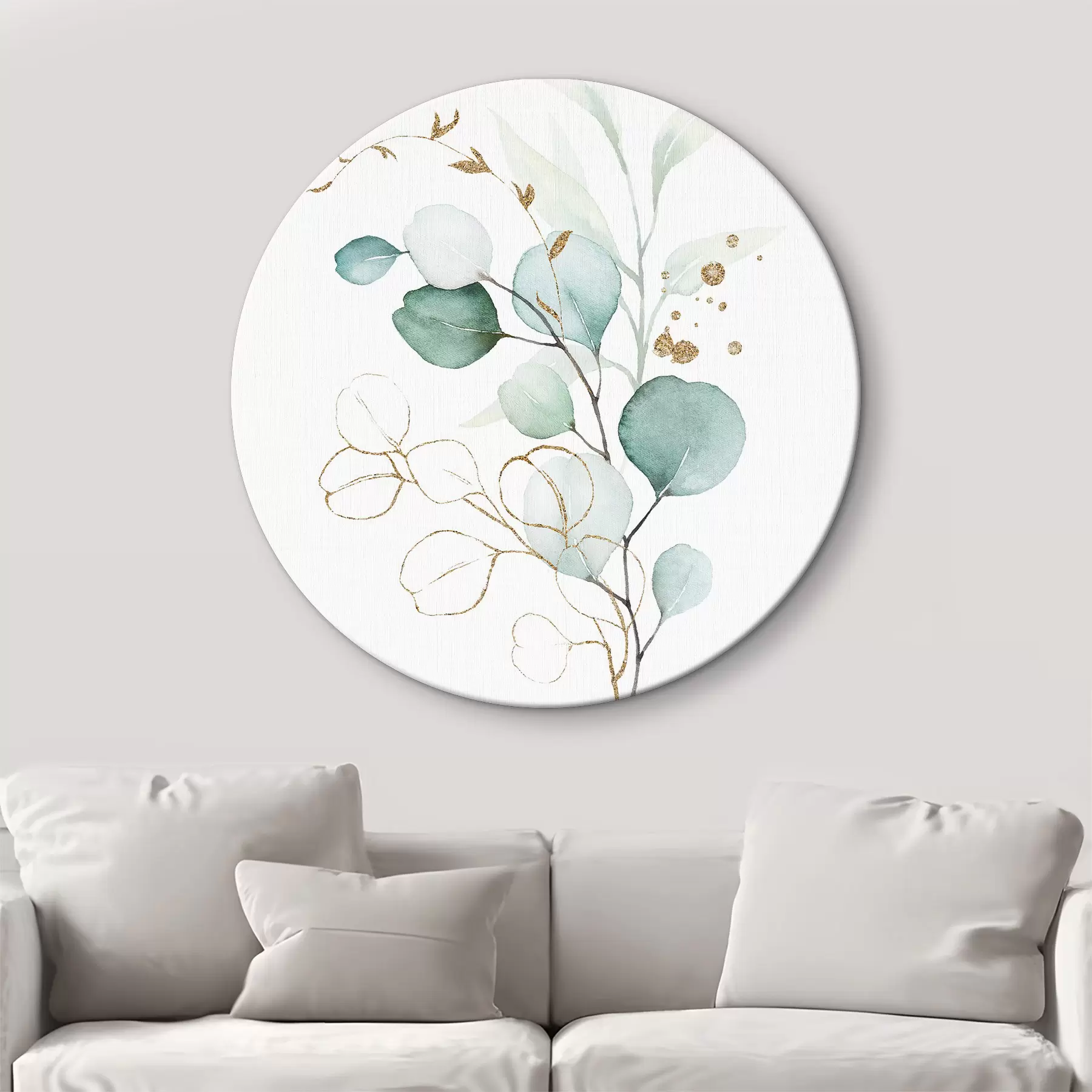 Pilt Akvarell, mis kujutab siniste lehtedega oksa r36138