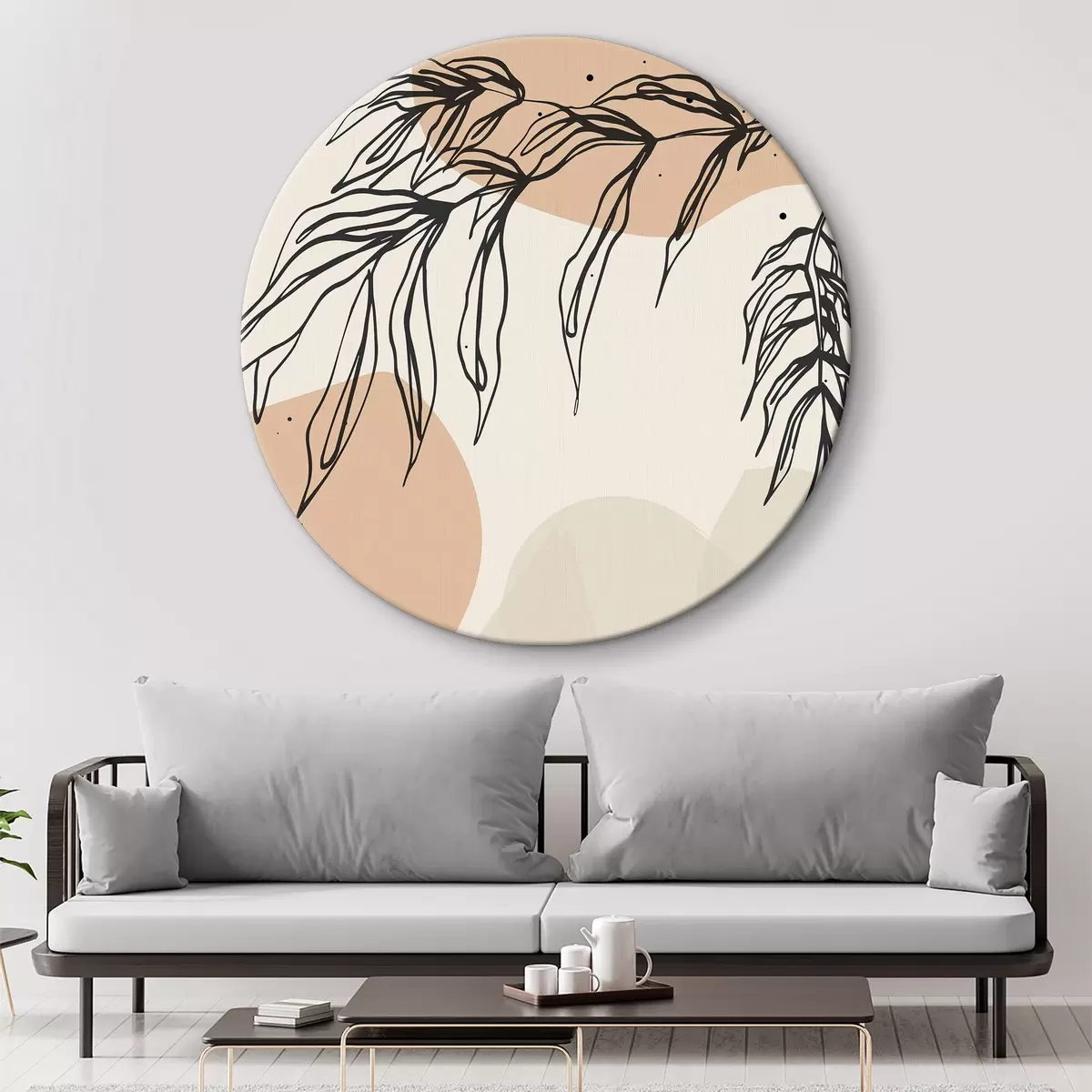 Ümmargused maalid Abstraktsed lehed, eri kujuga jooned r36186