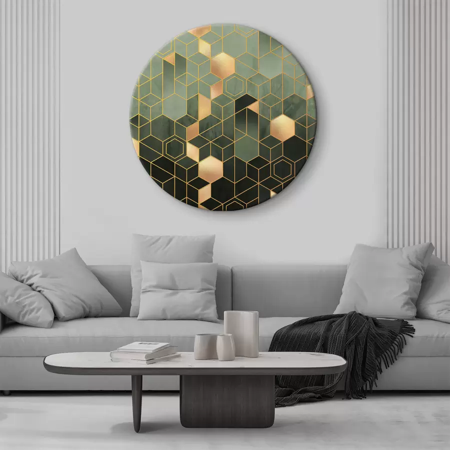 Pilt Smaragdi ja merevaigu geomeetriline elegants r36602v2