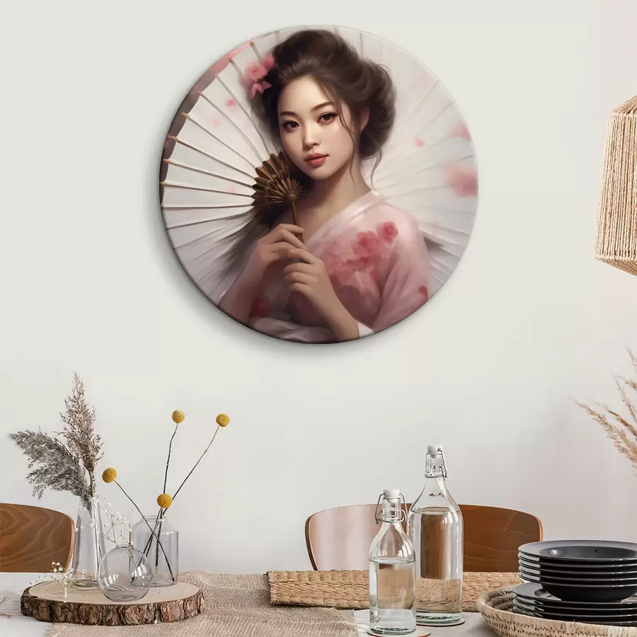 Pilt Naine, kes hoiab ventilaatorit r36803