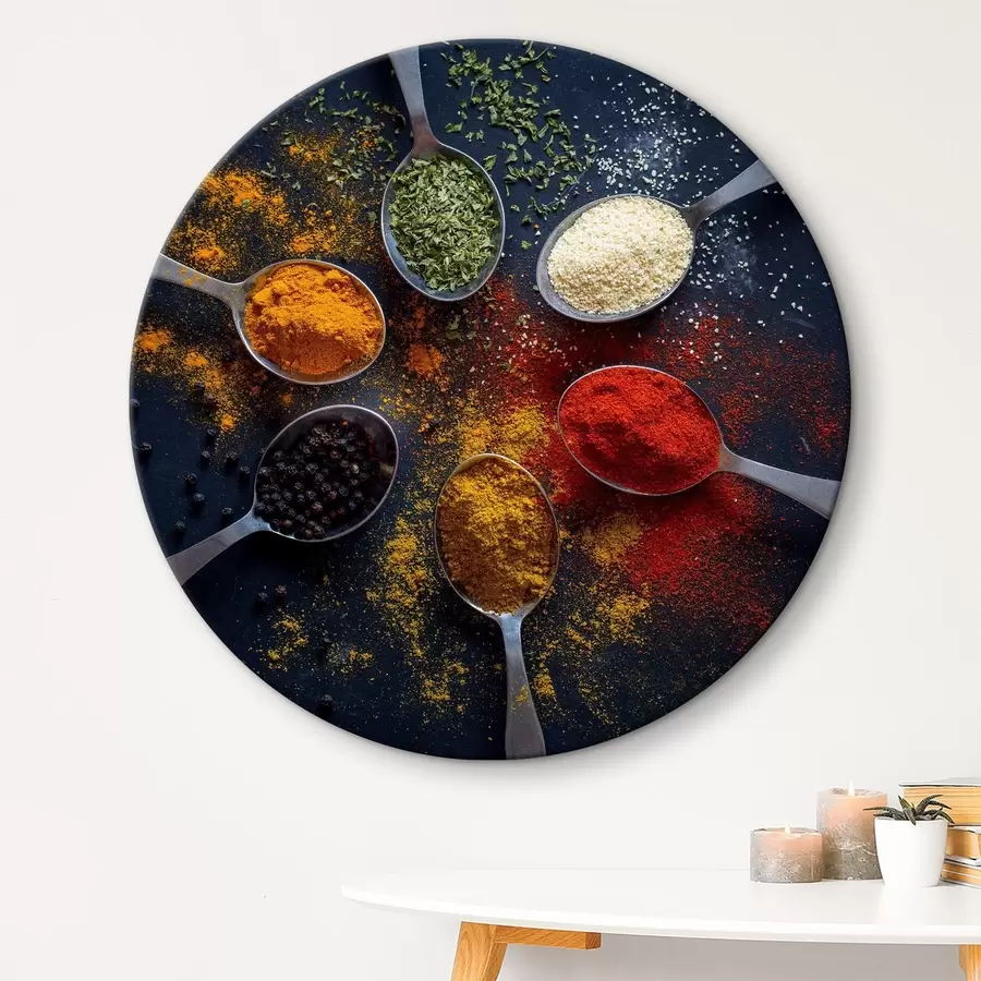 Pilt Lusikate rühm erinevate vürtsidega r37046