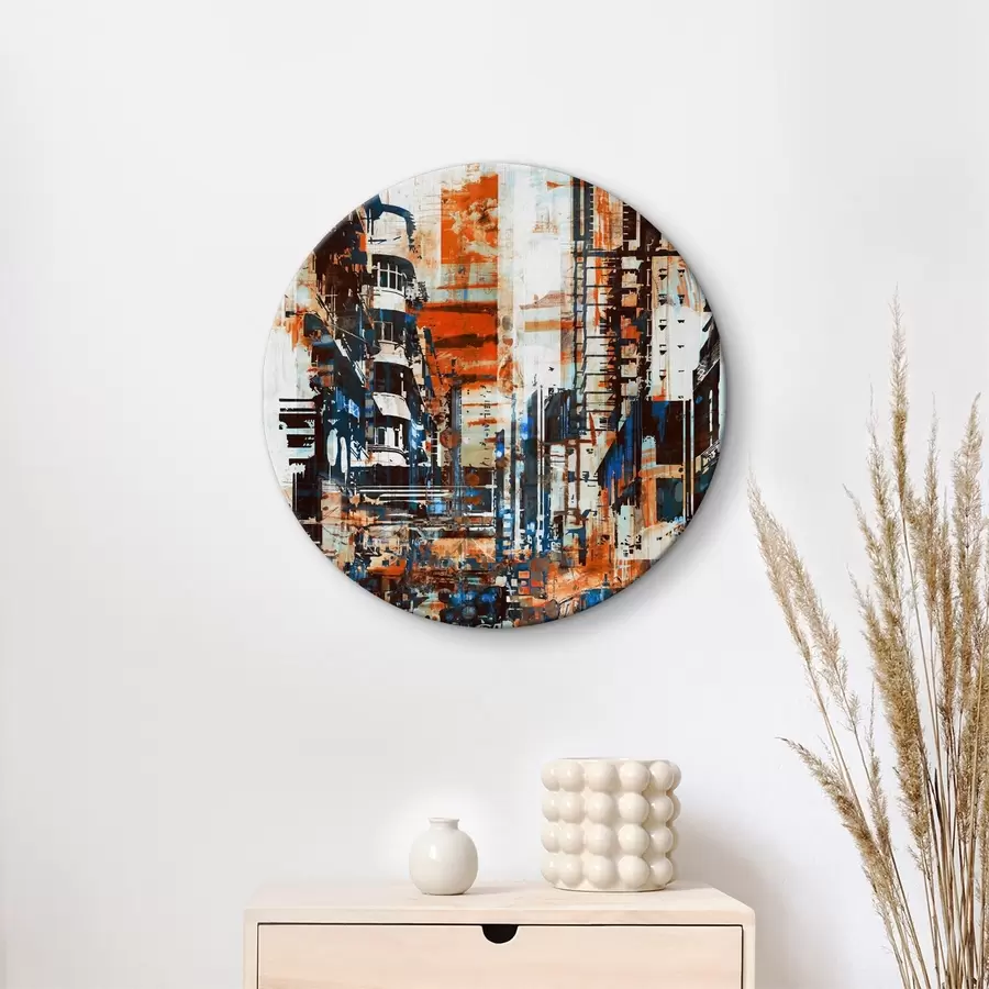 Pilt Kaasaegne abstraktne linnapilt tänava grunge stiilis r37082