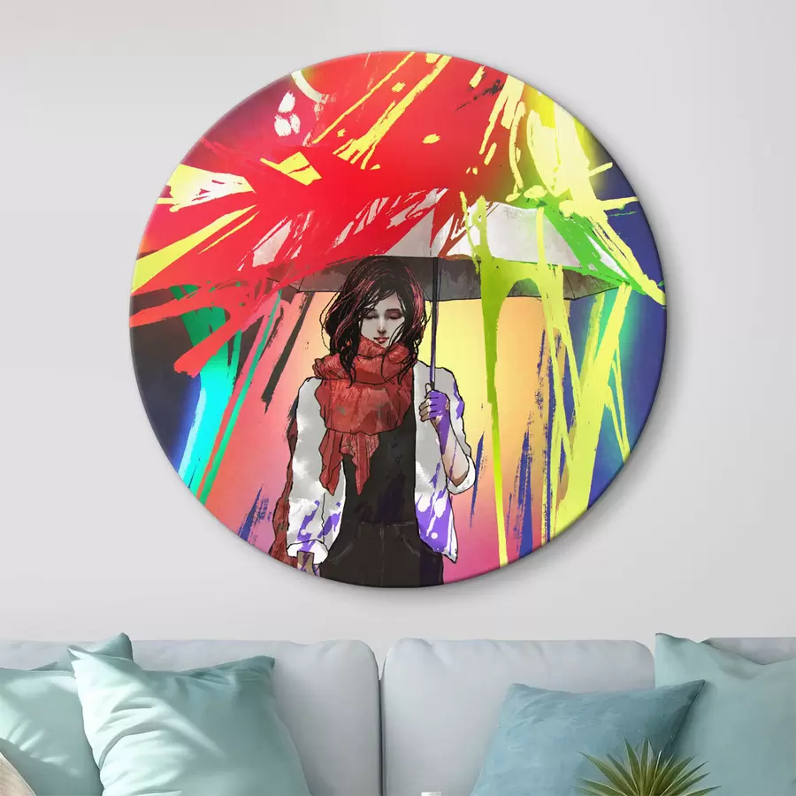 Pilt Naine, kes hoiab vihmavarju r37089