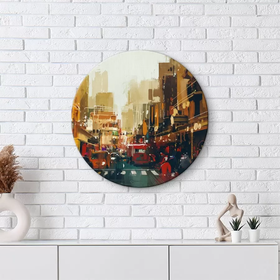 Pilt Linna tänav koos inimestega jalutamas r37107