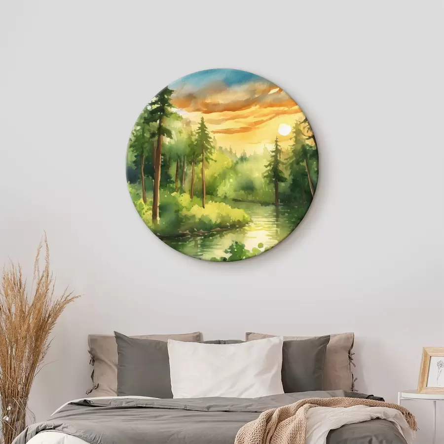 Pilt Rahulik mets rahuliku jõe ääres r37950