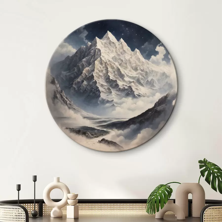 Pilt Mägi koos pilvede ja tähtedega r38127