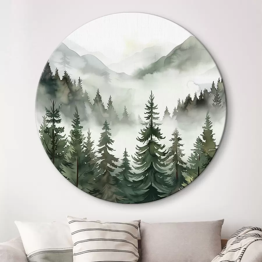 Pilt Puude ja mägede maastik r38139