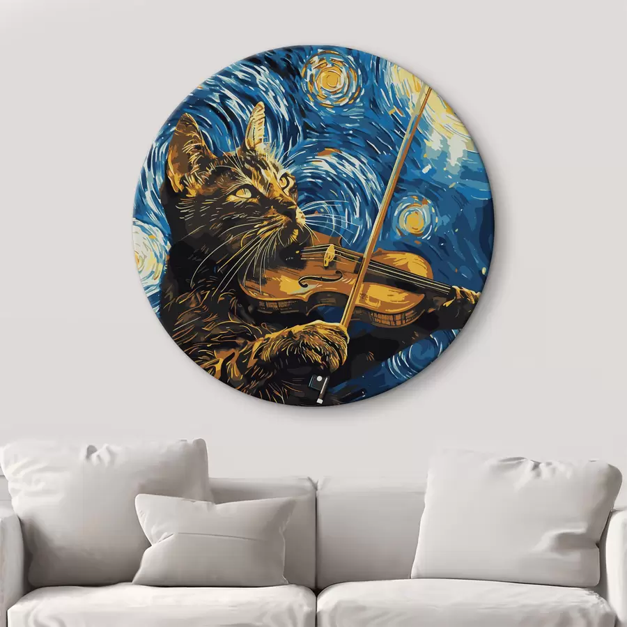 Pilt Kass mängib viiulit r38265