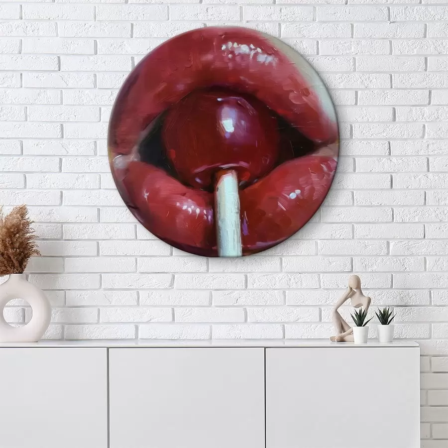 Pilt Lähivõtte suust koos lollipopiga r38293