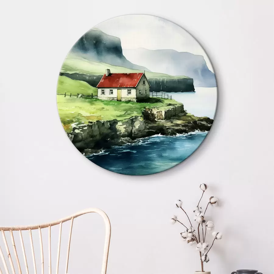 Pilt Maja kaljul vee kohal r38478