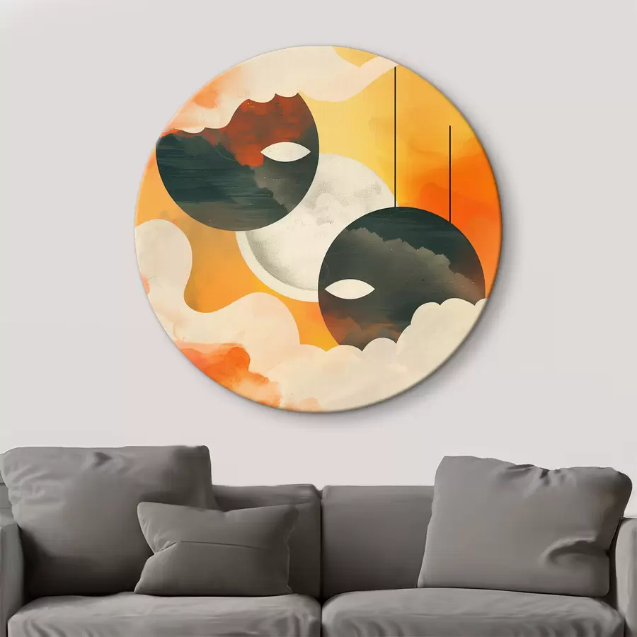 Pilt Kahe ringi ja pilvede kujutis r38524