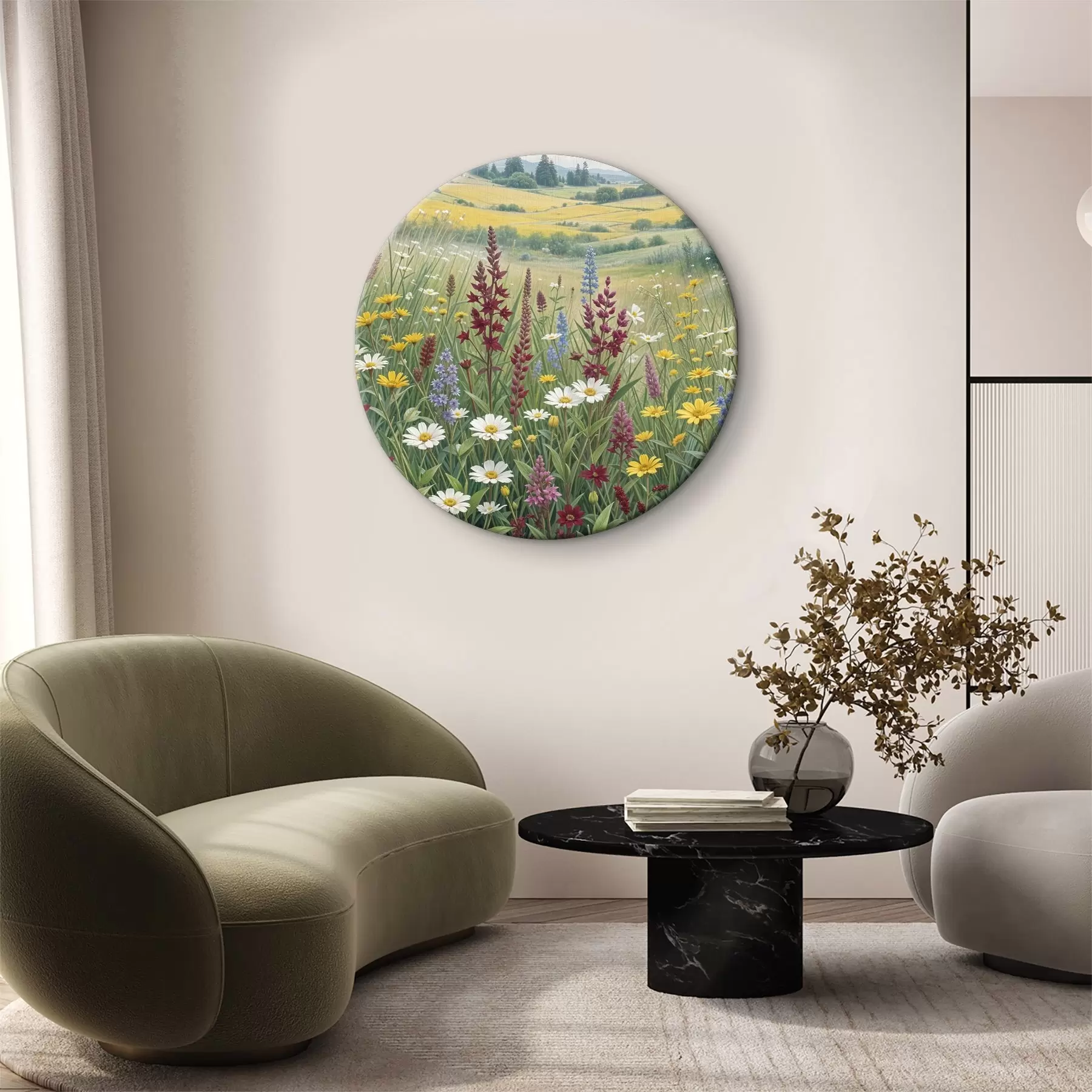 Pilt Lopsakas, värviline heinamaa, mis on täis erinevaid metsalilli r39407