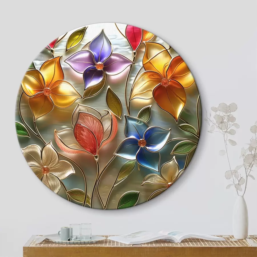 Pilt Päikese käes helendavad klaasist orhideed r39447